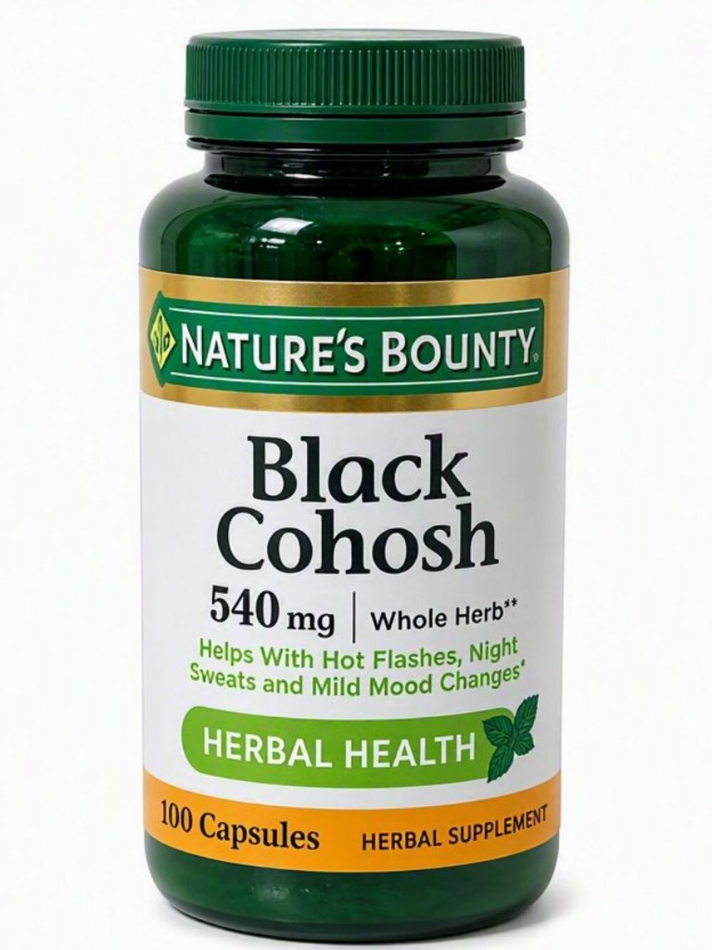 Nature’s Bounty Black Cohosh 540 mg, 100 Capsules – New Sealed – Exp. 09/29